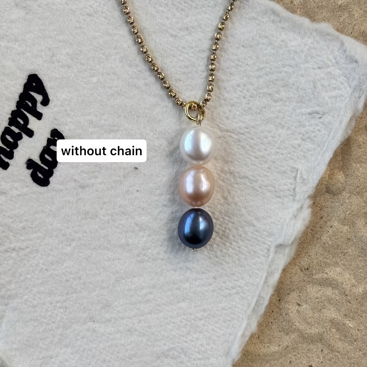 Natural Freshwater Pearls Necklace Pendant, Irregular Shape